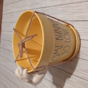 Rae Dunn Some Bunny to Love Climbing Bunny Planter - Yellow - Easter 8" D x 8" W